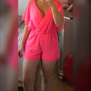 Hot pink romper